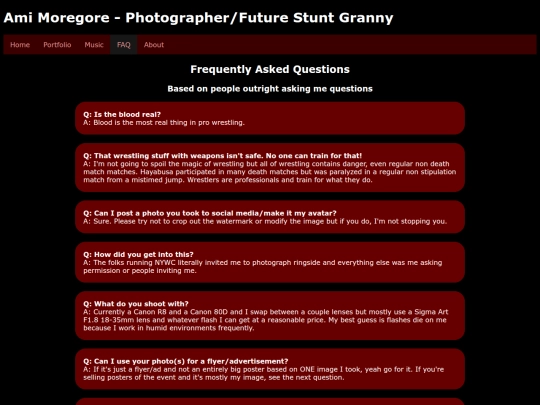 faq screenshot
