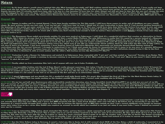 Blog screenshot