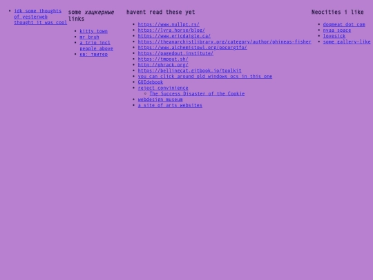 links screenshot
