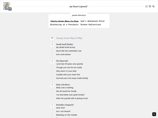 leporspublishedpoems screenshot