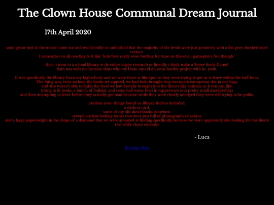 DreamJournal/Entry49 screenshot