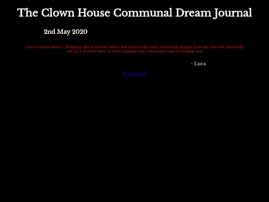 DreamJournal/Entry57 screenshot