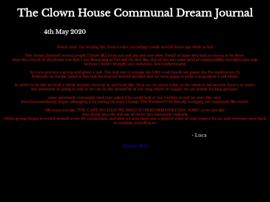 DreamJournal/Entry60 screenshot