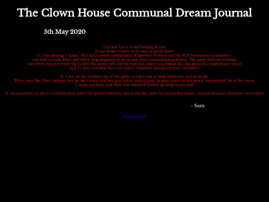 DreamJournal/Entry61 screenshot