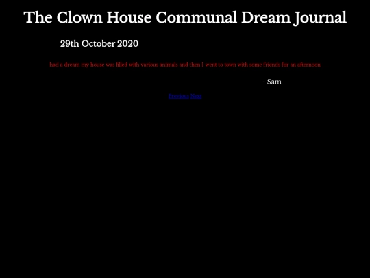DreamJournal/POST100/Entry124 screenshot