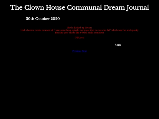 DreamJournal/POST100/Entry125 screenshot