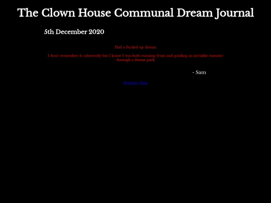 DreamJournal/POST100/Entry134 screenshot