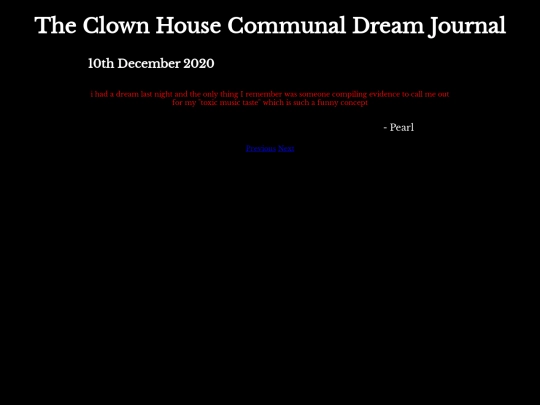 DreamJournal/POST100/Entry135 screenshot