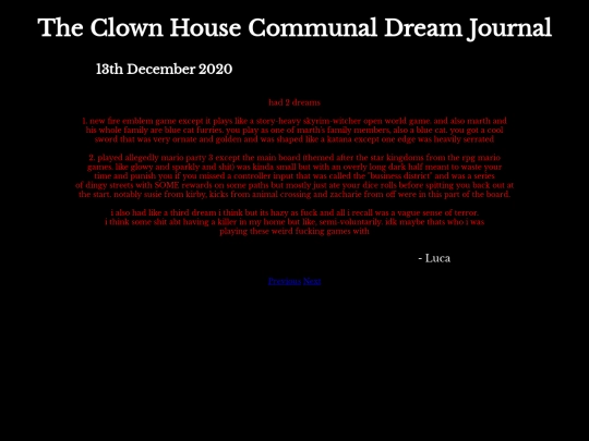DreamJournal/POST100/Entry136 screenshot