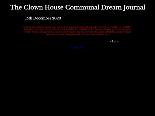 DreamJournal/POST100/Entry137 screenshot