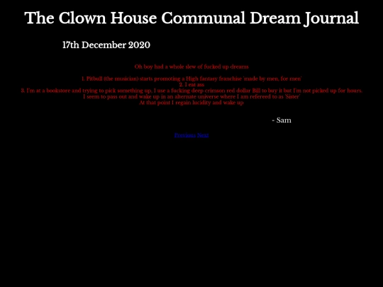 DreamJournal/POST100/Entry138 screenshot