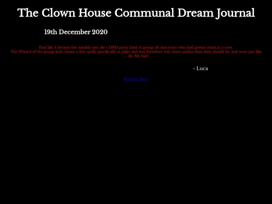DreamJournal/POST100/Entry139 screenshot