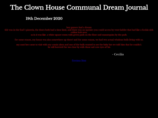 DreamJournal/POST100/Entry140 screenshot
