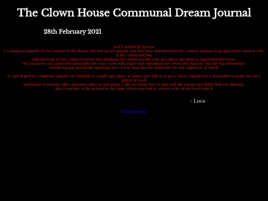 DreamJournal/POST100/Entry167 screenshot
