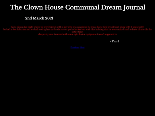 DreamJournal/POST100/Entry168 screenshot
