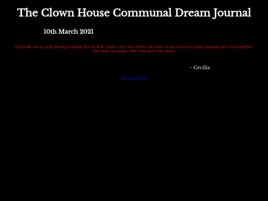 DreamJournal/POST100/Entry170 screenshot