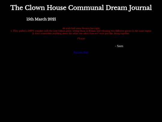 DreamJournal/POST100/Entry172 screenshot
