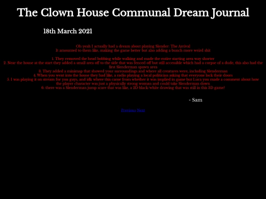 DreamJournal/POST100/Entry174 screenshot