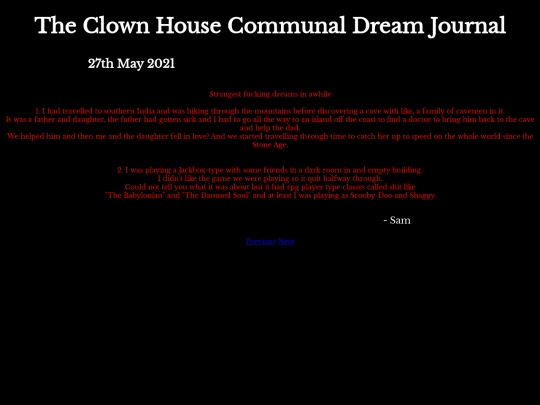 DreamJournal/POST100/Entry227 screenshot