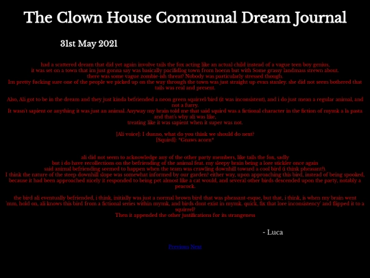 DreamJournal/POST100/Entry232 screenshot