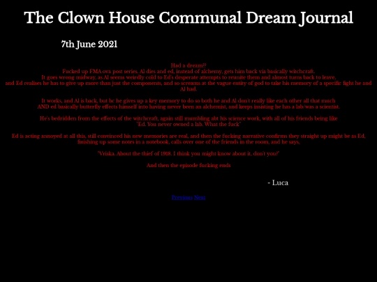 DreamJournal/POST100/Entry235 screenshot