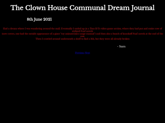 DreamJournal/POST100/Entry238 screenshot