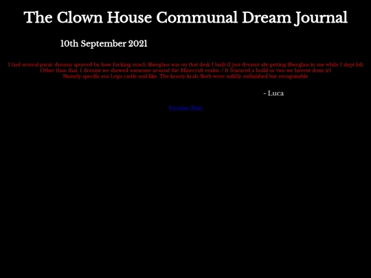 DreamJournal/POST100/Entry286 screenshot
