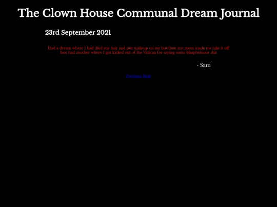 DreamJournal/POST100/Entry288 screenshot