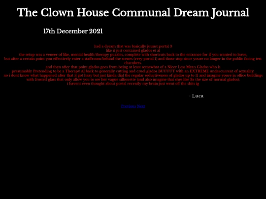 DreamJournal/POST100/Entry321 screenshot