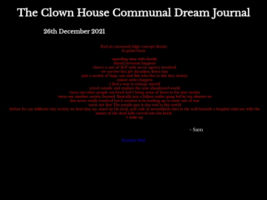 DreamJournal/POST100/Entry323 screenshot