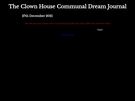 DreamJournal/POST100/Entry324 screenshot