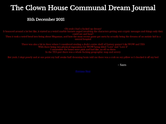 DreamJournal/POST100/Entry325 screenshot