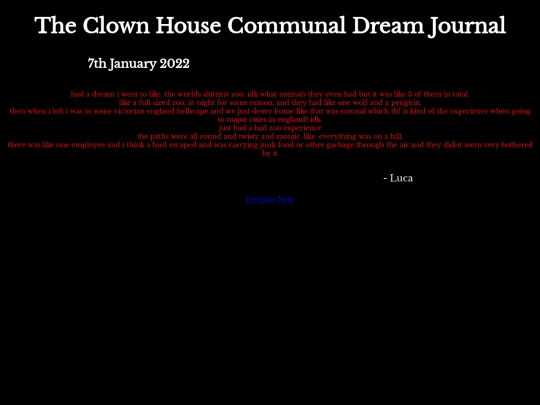 DreamJournal/POST100/Entry328 screenshot