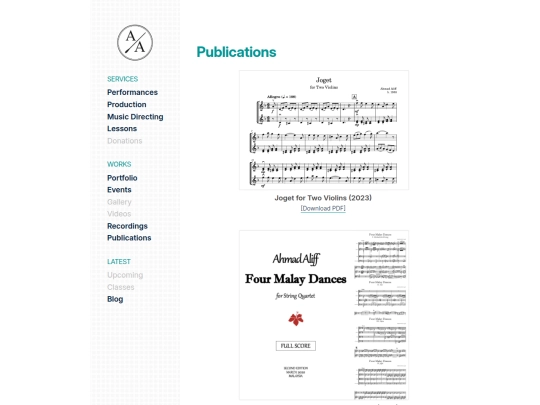publications screenshot