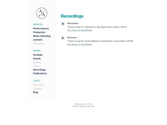recordings screenshot