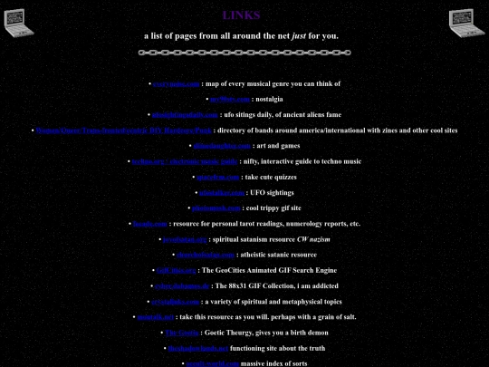 links screenshot