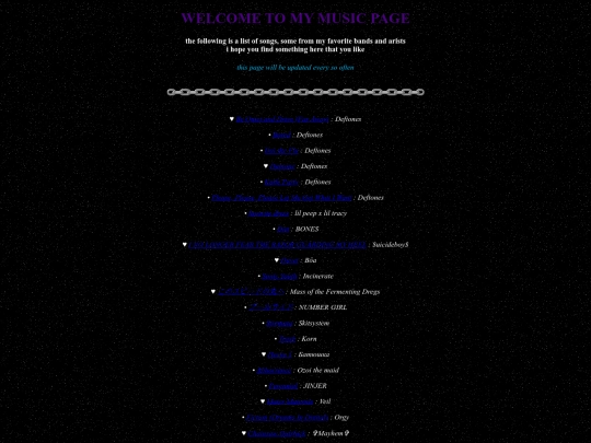 musicpage screenshot