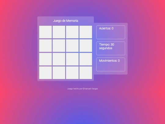Juego memoria screenshot