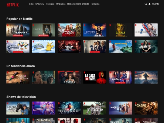 Netflix-clon screenshot