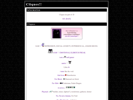 cliques screenshot