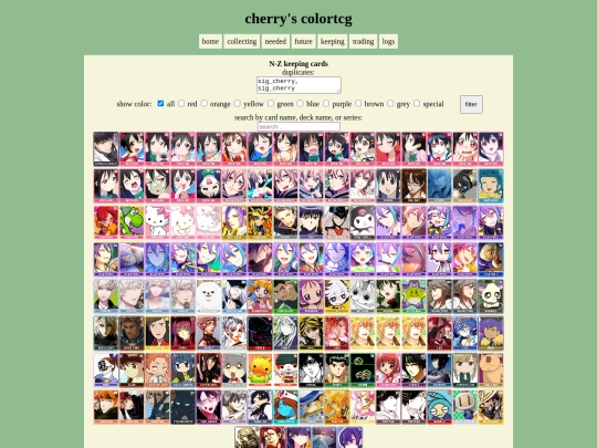 colorstcg/keepingcardsN-Z screenshot