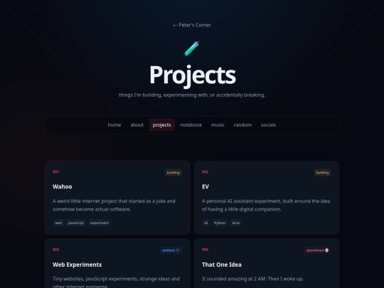 projects screenshot