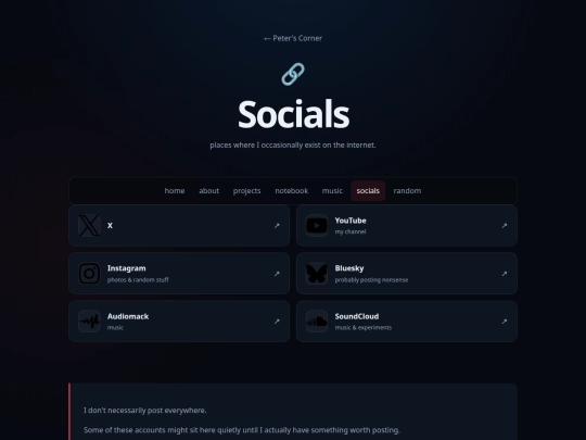 socials screenshot