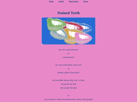 poems/StainedTeeth screenshot