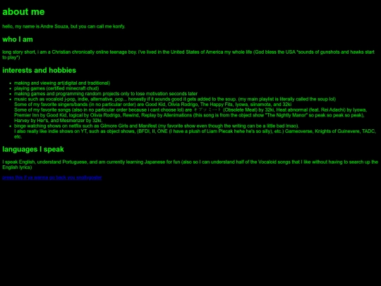 aboutme screenshot
