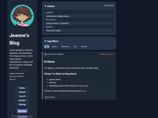 blog screenshot