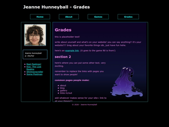 grades screenshot