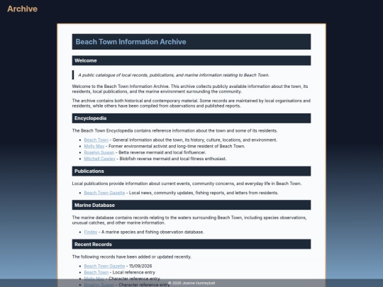wiki/archive screenshot