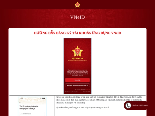 hd-dang-ky-tai-khoan-ung-dung-VNeID screenshot