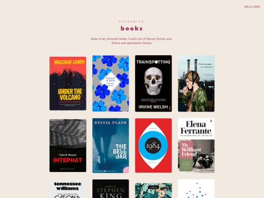 favourites/books screenshot